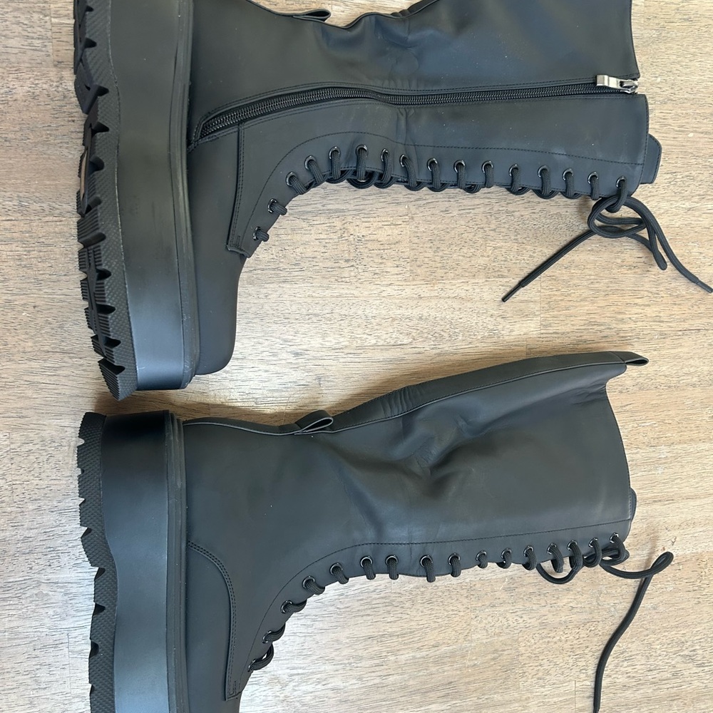 Koi Palantir Lace Up Boots. UK4. Vegan! New with tags!
